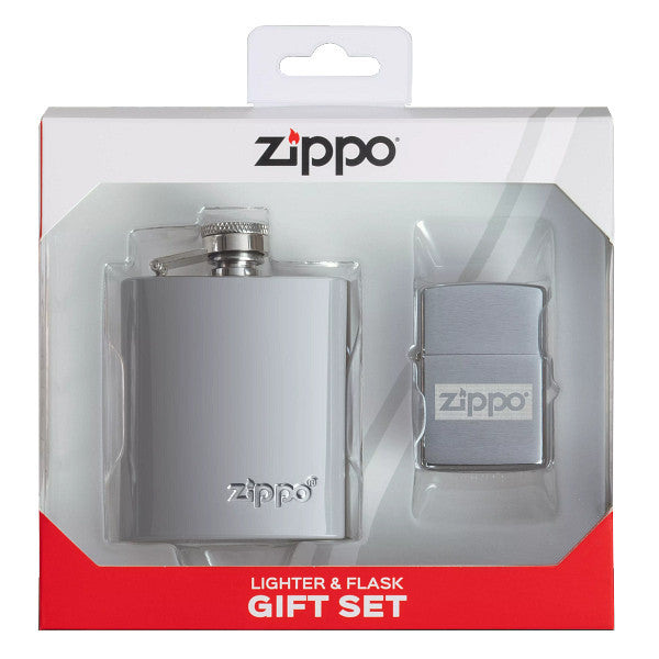 Zippo Flask & Lighter Gift Set 49358