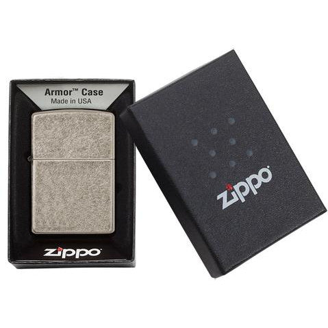 Zippo Armor® Antique Silver Plate