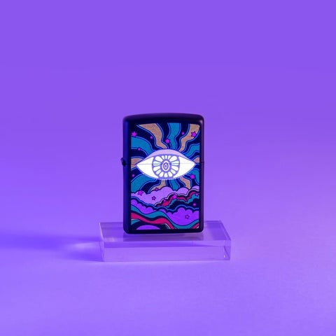 Zippo Black Light Eye Design 49699