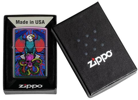 Zippo Eagle, Snake, Skull Design 49600