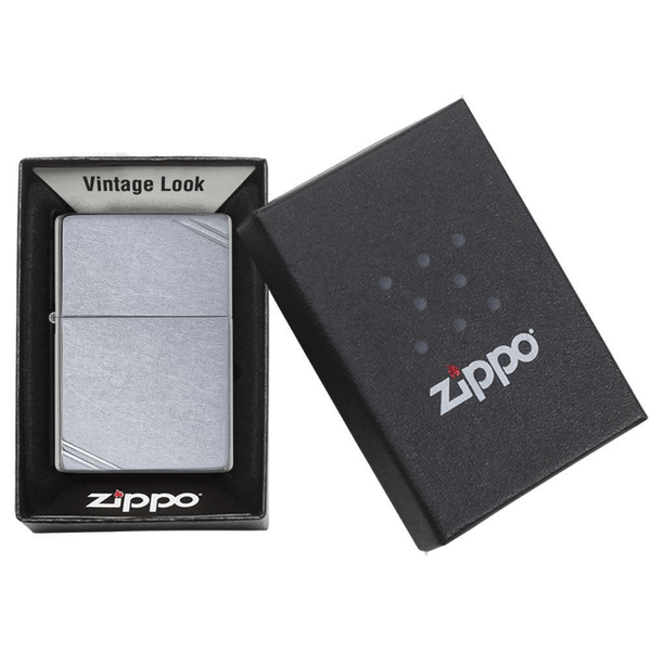 Zippo Street Chrome Vintage with Slashes 267