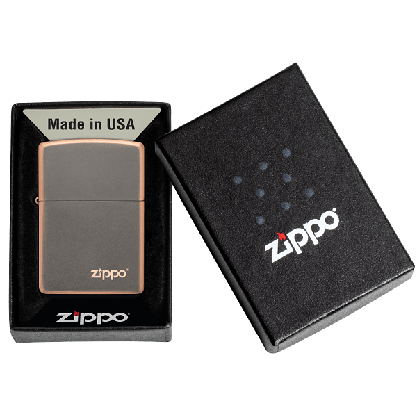 Rustic Bronze Zippo Logo 49839ZL