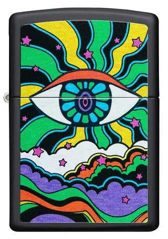 Zippo Black Light Eye Design 49699