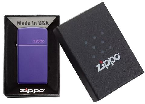 Zippo Slim® Purple Matte Zippo Logo 1637ZL