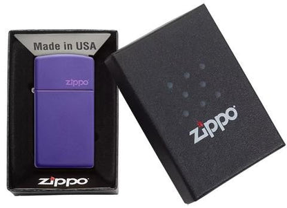 Zippo Slim® Purple Matte Zippo Logo 1637ZL