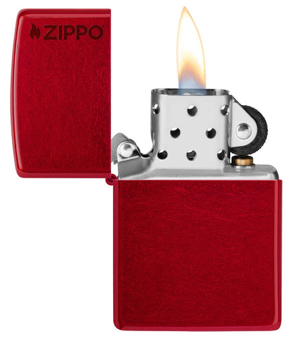 Zippo Classic Candy Apple Red Zippo Logo 21063ZL