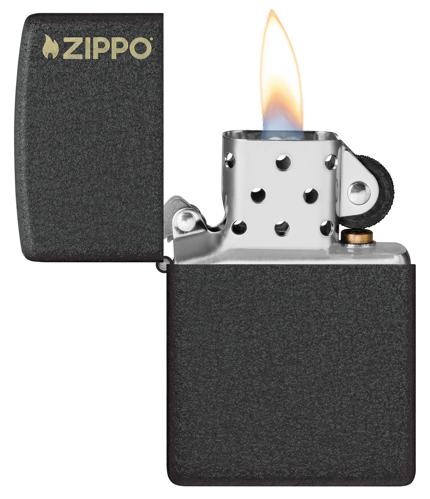 Zippo Classic Black Crackle® Zippo Logo 236ZL