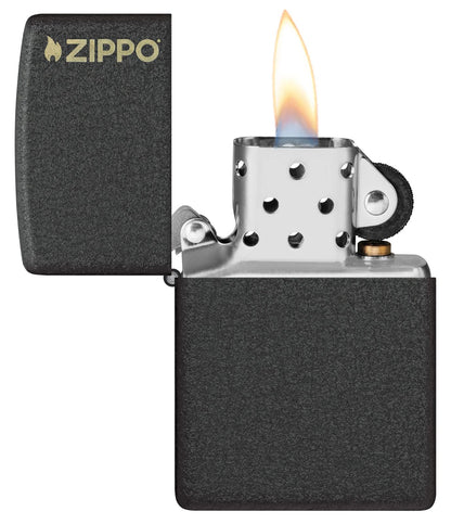 Zippo Classic Black Crackle® Zippo Logo 236ZL