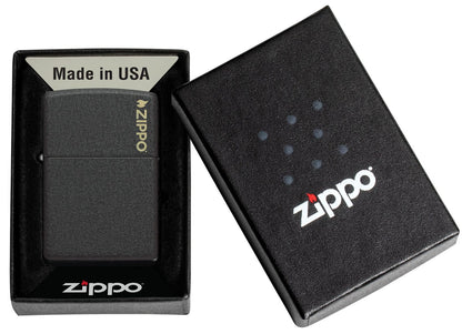 Zippo Classic Black Crackle® Zippo Logo 236ZL