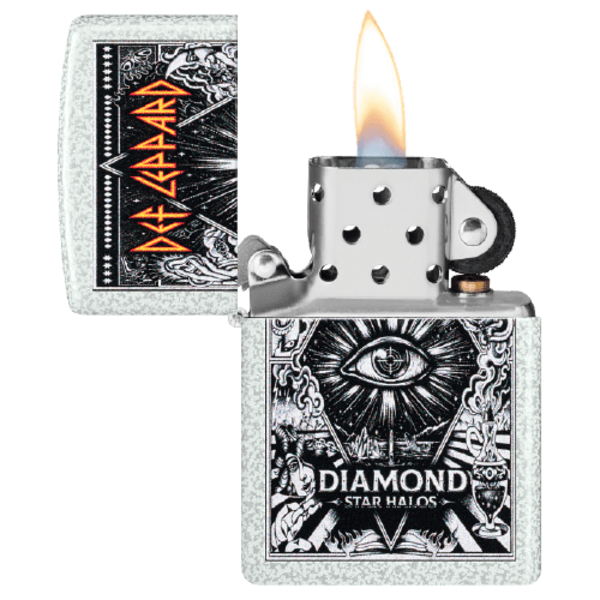 Zippo Def Leppard Diamond Star Halos Design 47196