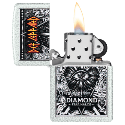 Zippo Def Leppard Diamond Star Halos Design 47196