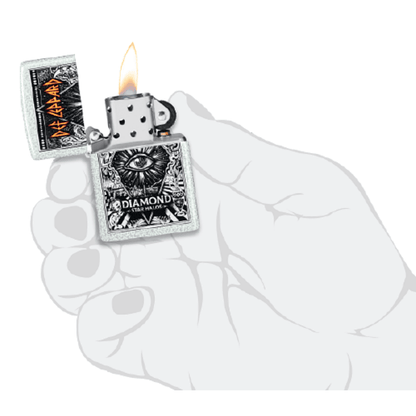 Zippo Def Leppard Diamond Star Halos Design 47196