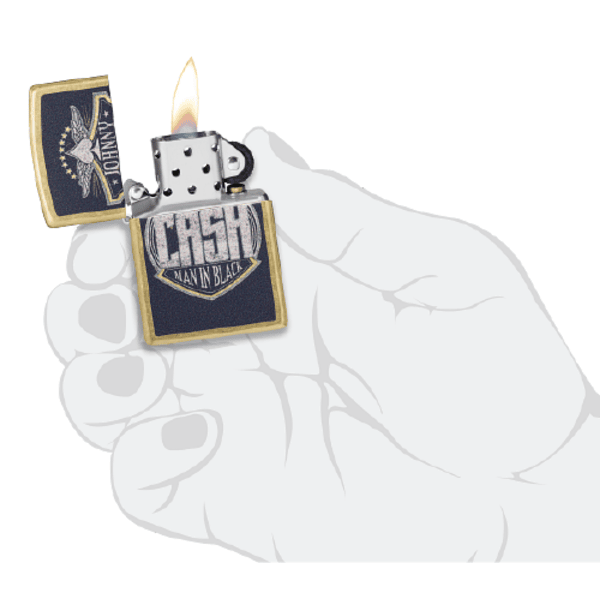 Zippo Johnny Cash Crest Design 47200