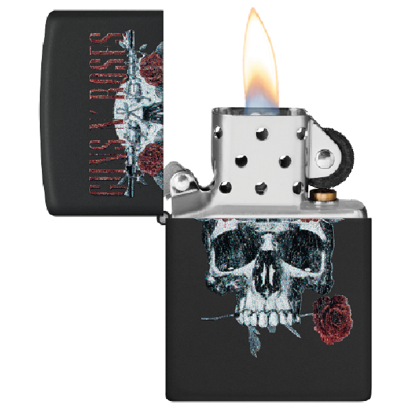 Zippo Guns N' Roses Flower Skull Design 47227