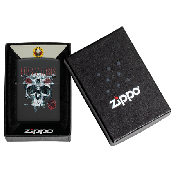 Zippo Guns N' Roses Flower Skull Design 47227