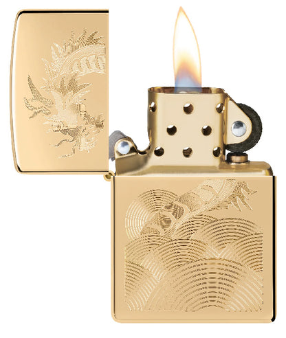 Zippo Golden Dragon Design 46822