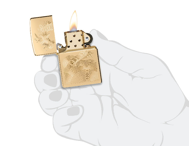 Zippo Golden Dragon Design 46822