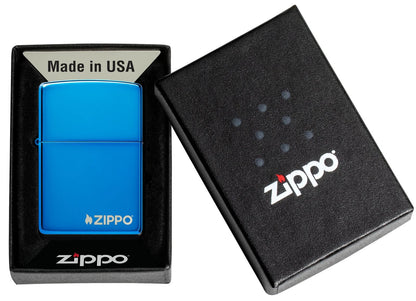 Zippo High Polish Blue with Logo 20446ZL