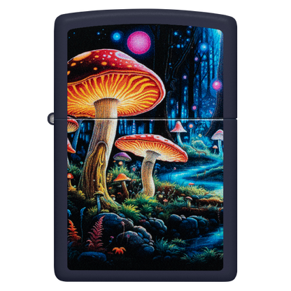Zippo Black Light Mushroom Design 46947