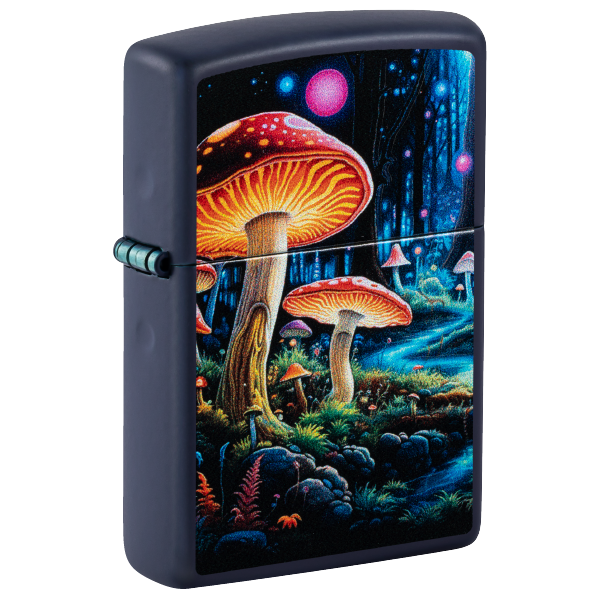 Zippo Black Light Mushroom Design 46947