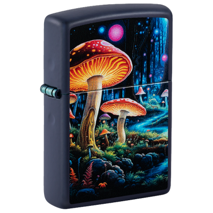 Zippo Black Light Mushroom Design 46947