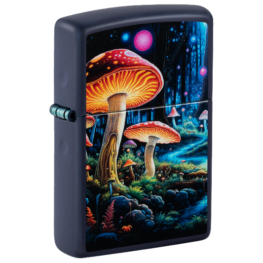 Zippo Black Light Mushroom Design 46947