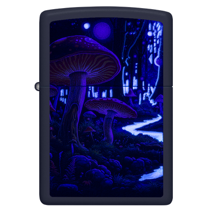 Zippo Black Light Mushroom Design 46947