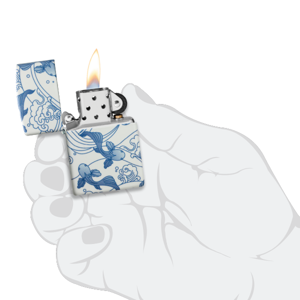 Zippo Porcelain Koi Design 46948