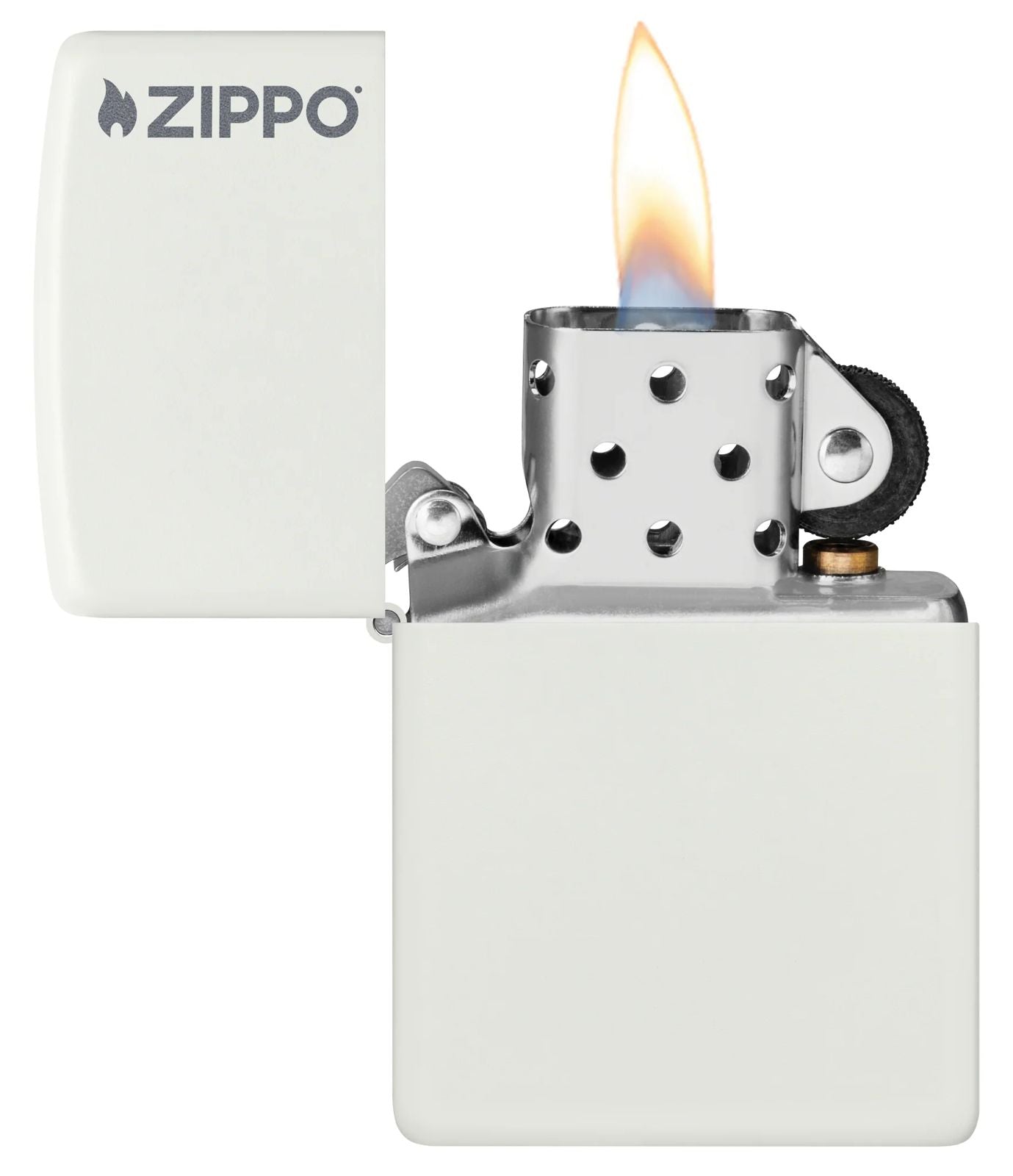 Zippo White Matte with Zippo Logo