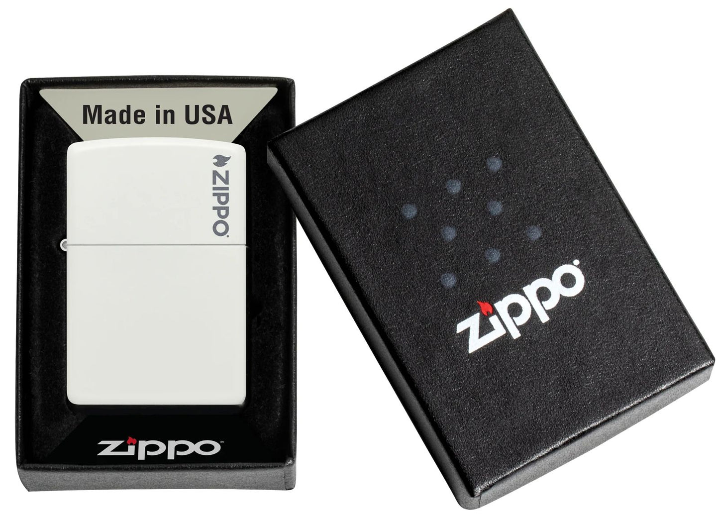 Zippo White Matte with Zippo Logo