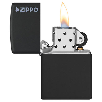 Zippo Black Matte with Zippo Logo