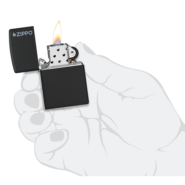 Zippo Black Matte with Zippo Logo