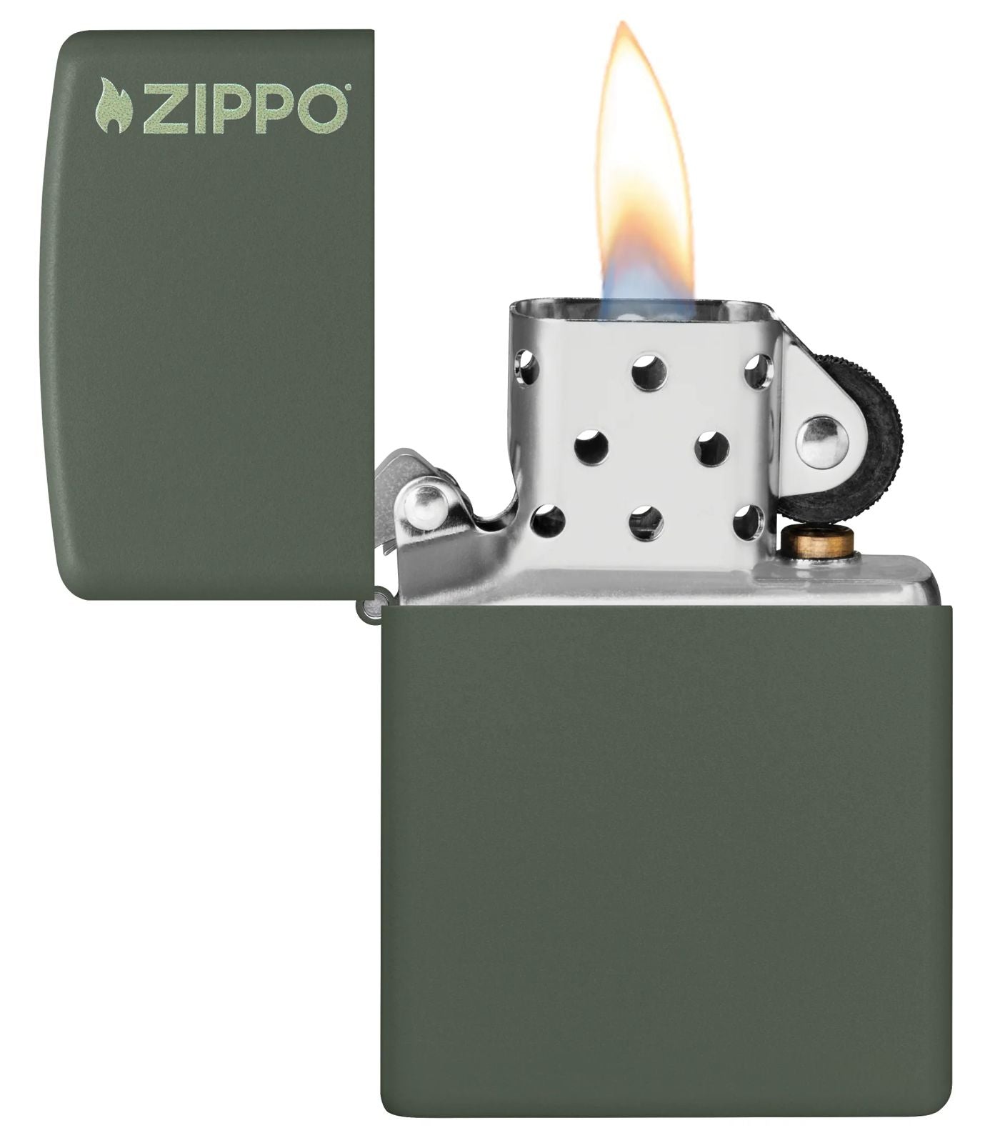 Zippo Green Matte with Zippo Logo