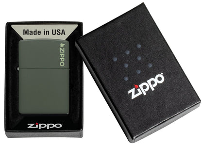 Zippo Green Matte with Zippo Logo
