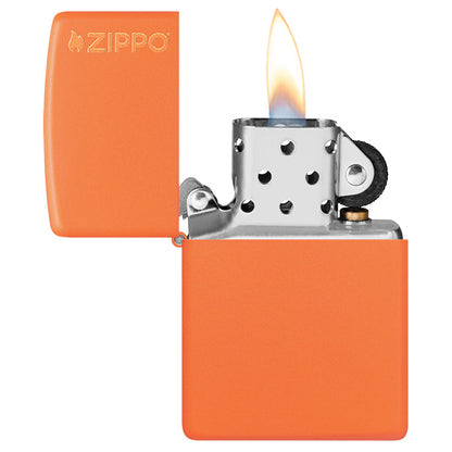 Classic Orange Matte Zippo Logo