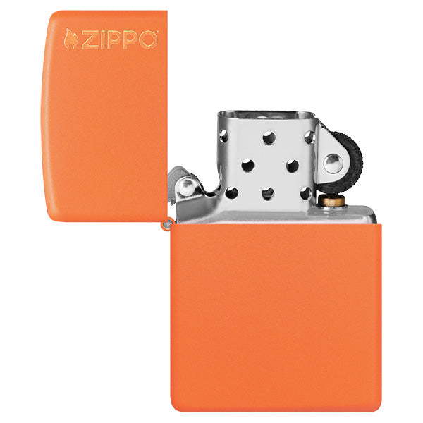 Classic Orange Matte Zippo Logo
