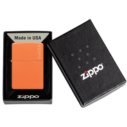 Classic Orange Matte Zippo Logo