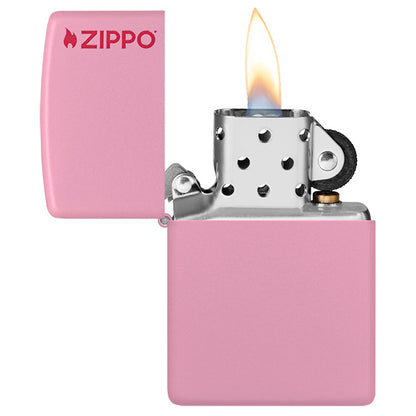 Zippo Classic Pink Matte Zippo Logo 238ZL
