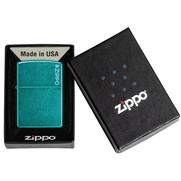 Zippo Classic Candy Teal Zippo Logo 24004ZL