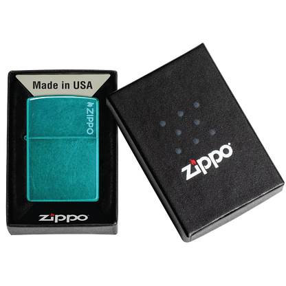 Zippo Classic Candy Teal Zippo Logo 24004ZL