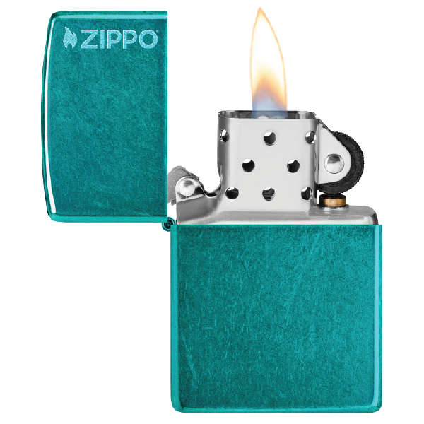 Zippo Classic Candy Teal Zippo Logo 24004ZL