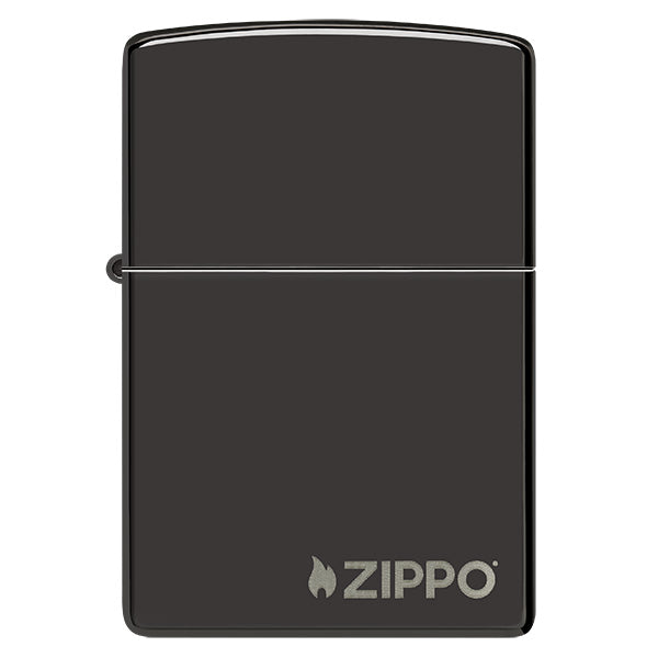Zippo Classic High Polish Black Zippo Logo 24756ZL