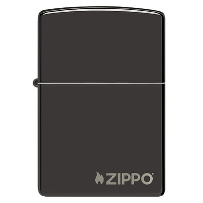 Zippo Classic High Polish Black Zippo Logo 24756ZL