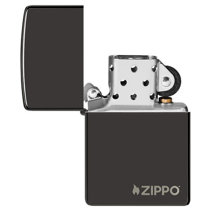 Zippo Classic High Polish Black Zippo Logo 24756ZL