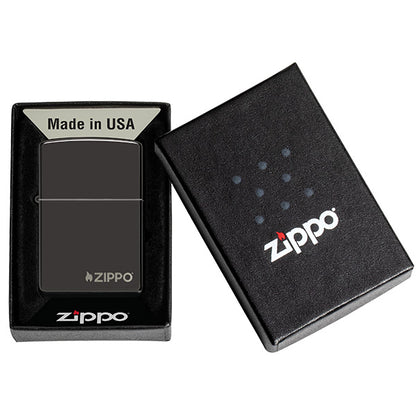 Zippo Classic High Polish Black Zippo Logo 24756ZL