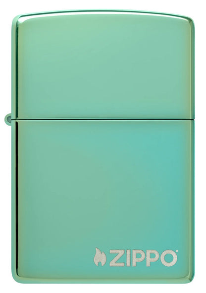 Zippo Classic High Polish Green Zippo Logo 28129ZL