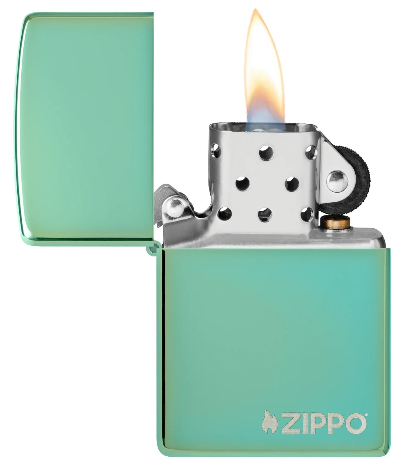Zippo Classic High Polish Green Zippo Logo 28129ZL
