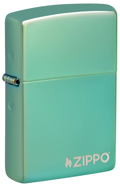 Zippo Classic High Polish Green Zippo Logo 28129ZL