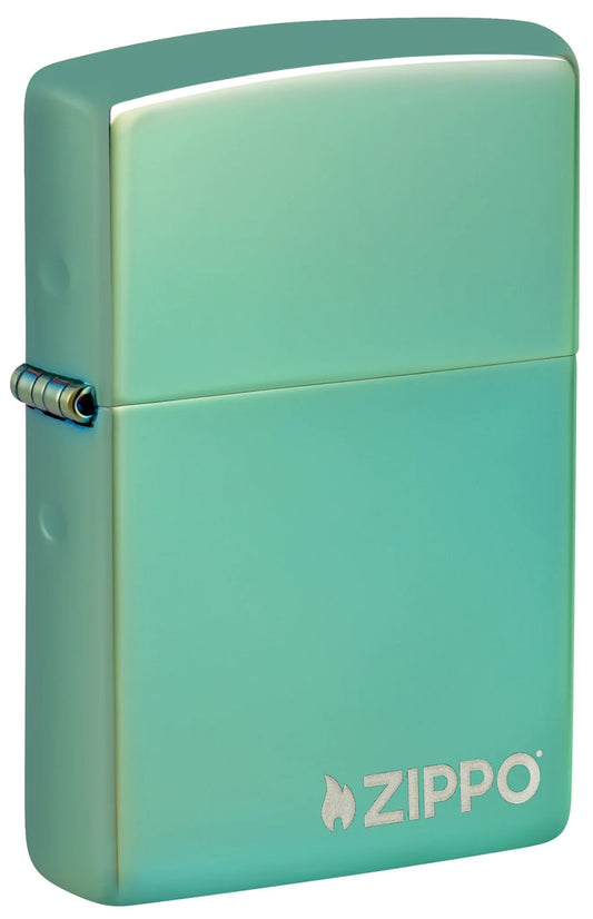 Zippo Classic High Polish Green Zippo Logo 28129ZL