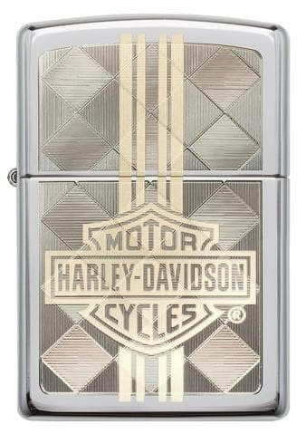 Zippo Harley Davidson Bar & Shield Logo High Polish Chrome